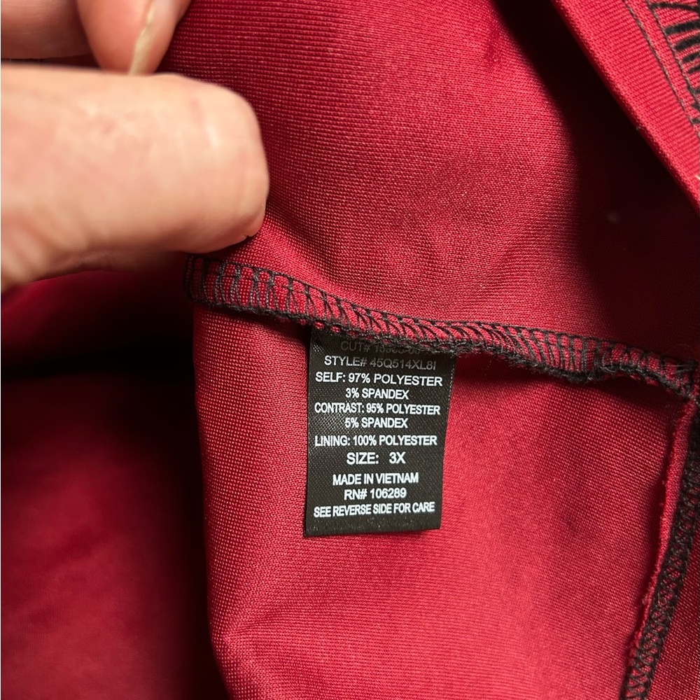 Trixxi Velvet Lace Print Mesh panel fit and flare Flocked Skater Dress Size 3X - Picture 9 of 9